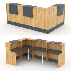 Комплект Ресепшнов СТАЙЛ №2, Дуб Золотистый и Темно-Серый