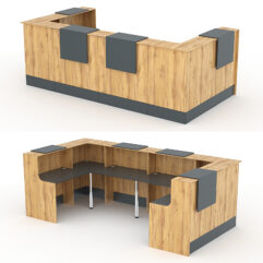 Комплект Ресепшнов СТАЙЛ №3, Дуб Золотистый и Темно-Серый