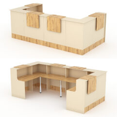 Комплект Ресепшнов СТАЙЛ №3, Крем Вайс и Дуб Золотистый