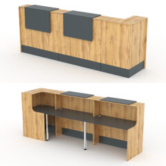 Комплект Ресепшнов СТАЙЛ №4, Дуб Золотистый и Темно-Серый