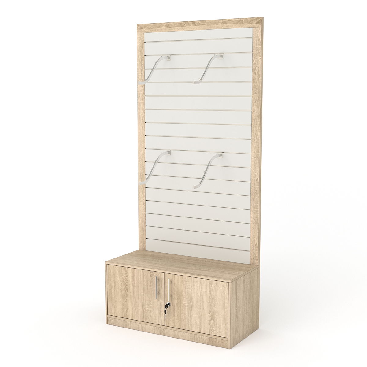 Стеллаж ПРОФИТ №2, Дуб Сонома + Белый