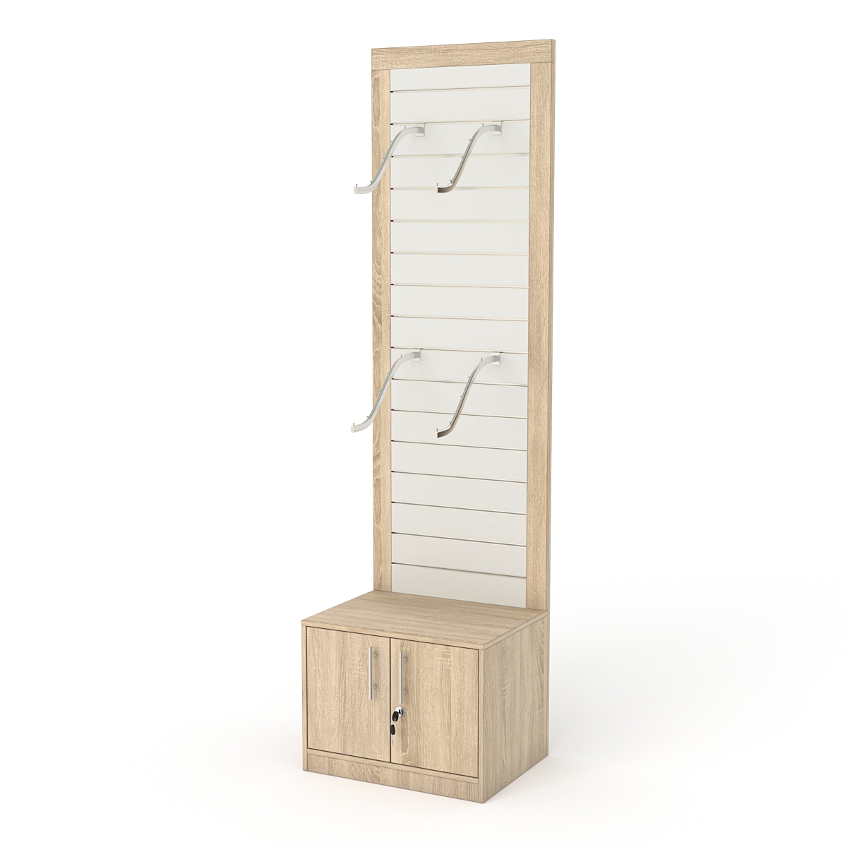 Стеллаж ПРОФИТ №2-600, Дуб Сонома + Белый