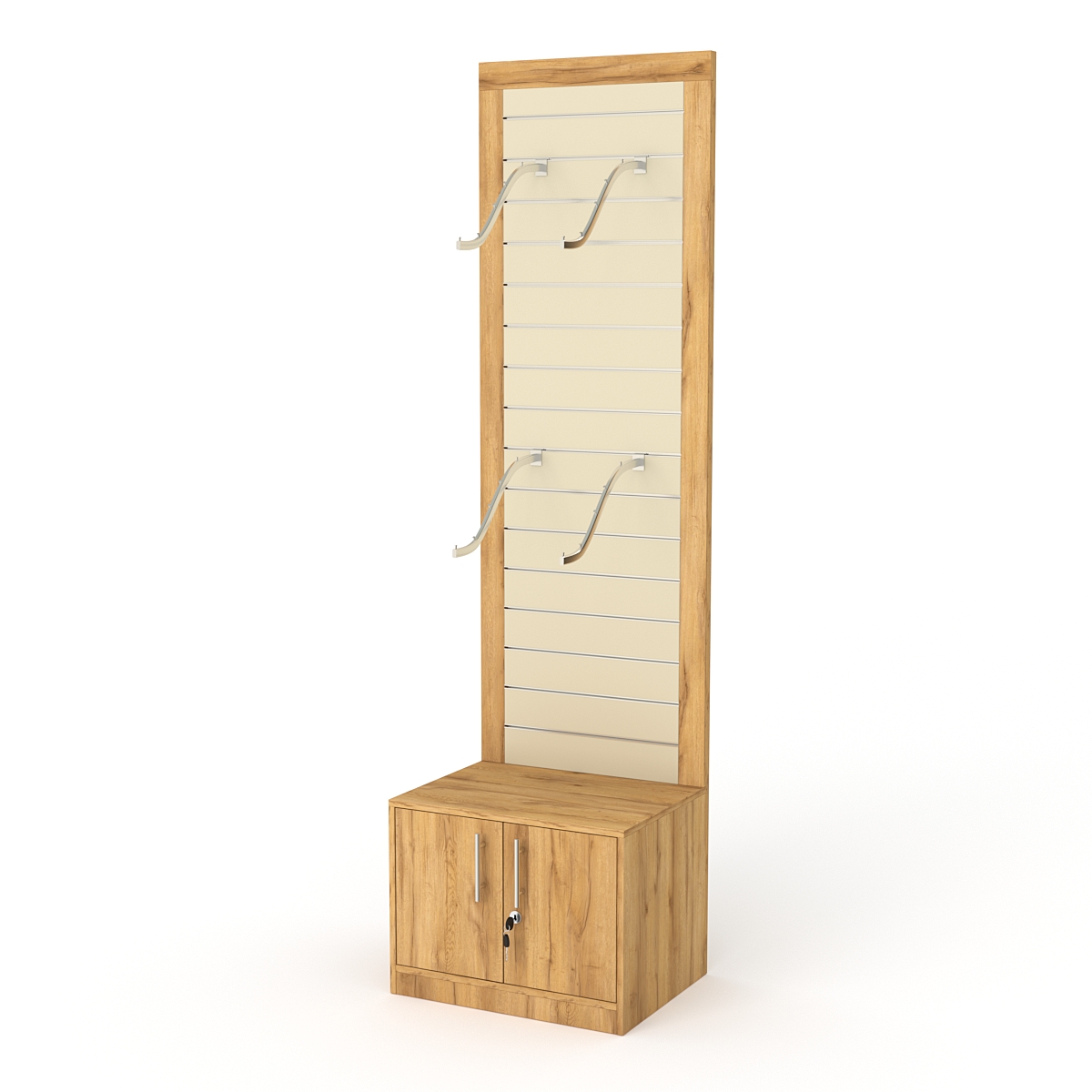 Стеллаж ПРОФИТ №2-600, Дуб Золотистый и Крем Вайс