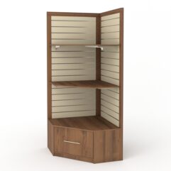 Стеллаж ПРОФИТ №3, Орех + Крем Вайс