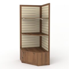 Стеллаж ПРОФИТ №4, Орех + Крем Вайс