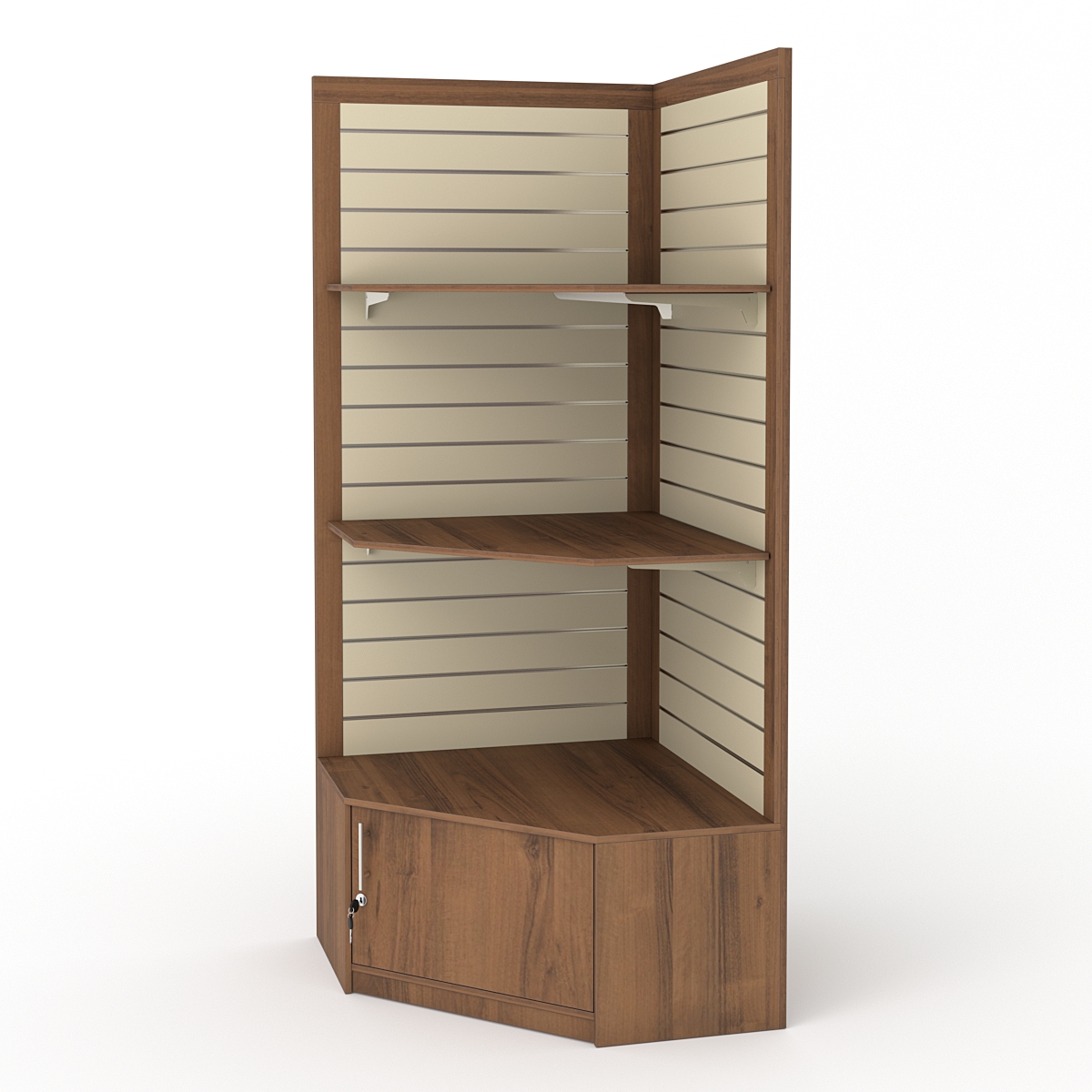 Стеллаж ПРОФИТ №4, Орех + Крем Вайс