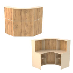 Ресепшн ИНСТАЙЛ №2 угловой, Крем Вайс и Дуб Золотистый