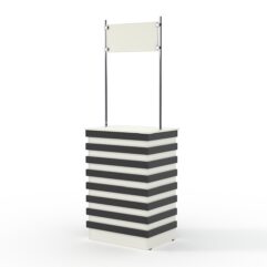 Стойка-ресепшн №2 стационарная, Белый и Черный