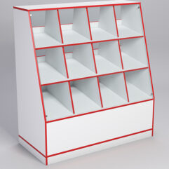 Прилавок для конфет и орехов №4, Белый, кромка красная