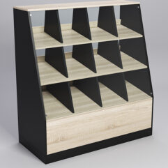 Прилавок для конфет и орехов №4, Дуб Сонома с черным