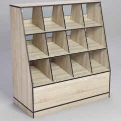 Прилавок для конфет и орехов №4, Дуб Сонома, кромка Дуб Венге