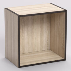 Стеллаж КОНСТРУКТОР №1, Дуб Сонома, кромка Дуб Венге