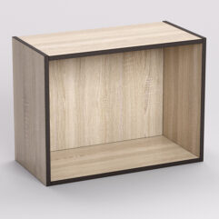 Стеллаж КОНСТРУКТОР №2, Дуб Сонома, кромка Дуб Венге