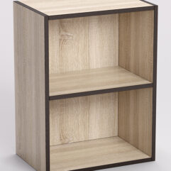 Стеллаж КОНСТРУКТОР №1-1, Дуб Сонома, кромка Дуб Венге