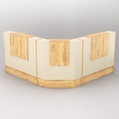 Комплект ресепшнов Ультра №9+№9+№9А (без тумб), Дуб Золотистый и Крем Вайс U1148-U2236