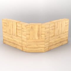 Комплект ресепшнов Ультра №9+№9+№9А (без тумб), Дуб Золотистый