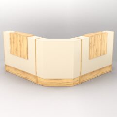 Комплект ресепшнов Ультра №9+№9+№9Б (без тумб), Крем Вайс и Дуб Золотистый