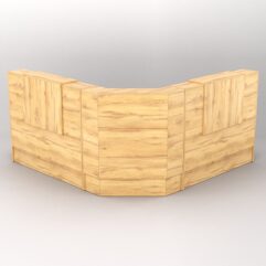 Комплект ресепшнов Ультра №9+№9+№9Б (без тумб), Дуб Золотистый