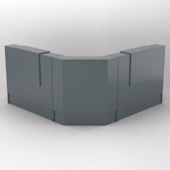 Комплект ресепшнов Ультра №9+№9+№9Б (без тумб), Темно-Серый