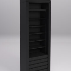 Стеллаж РОВЕЛЬ №2 с надставкой, Черный