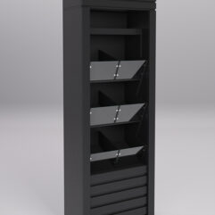 Стеллаж РОВЕЛЬ №3 с надставкой, Черный