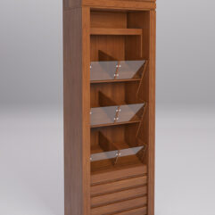 Стеллаж РОВЕЛЬ №3 с надставкой, Орех