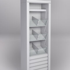 Стеллаж РОВЕЛЬ №3 с надставкой, Серый