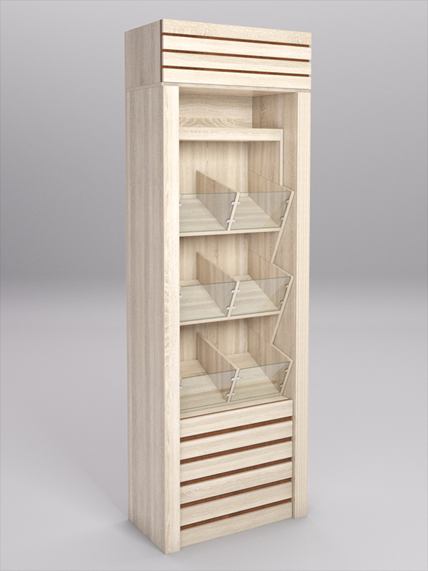 Стеллаж РОВЕЛЬ №3 с надставкой, Дуб Сонома