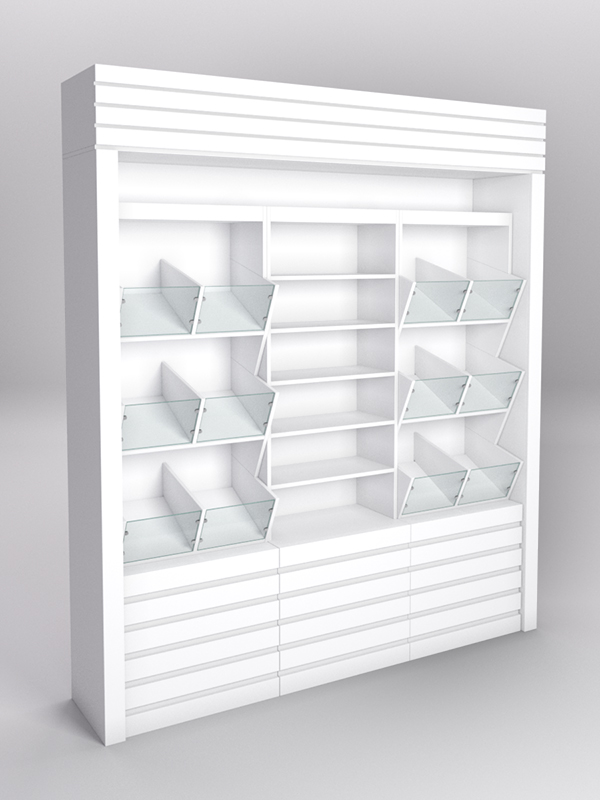 Комплект стеллажей РОВЕЛЬ №2, Белый