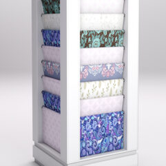 Стеллаж из ДСП для одежды,тканей и штор №5, Белый