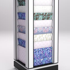 Стеллаж из ДСП для одежды,тканей и штор №5, Черный с белым