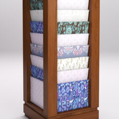 Стеллаж из ДСП для одежды,тканей и штор №5, Орех