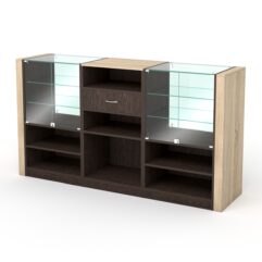 Кассовый стол КС №6-2А1Б, Дуб Венге и Дуб Сонома