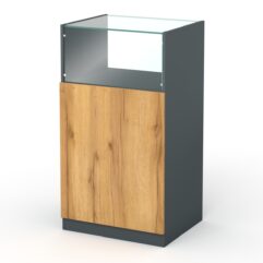 Прилавок КС №7А, Темно-серый и Дуб Золотистый