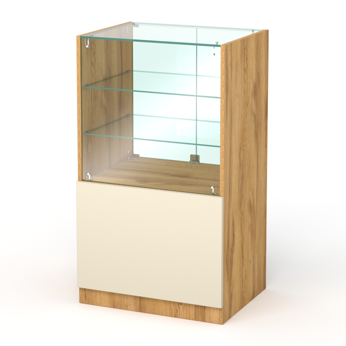 Прилавок КС №6А, Дуб Золотистый и Крем Вайс