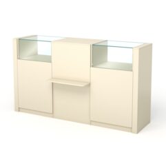 Кассовый стол КС №7-2А1Б, Крем Вайс