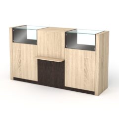 Кассовый стол КС №7-2А1Б, Дуб Венге и Дуб Сонома