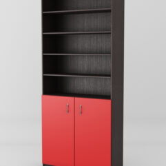 Стеллаж для чая и кофе №1, Дуб Венге + Красный