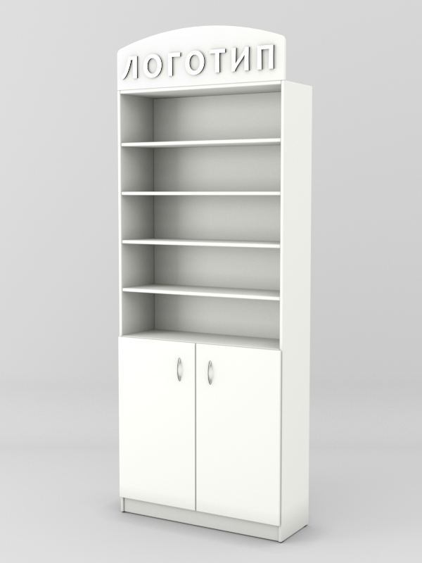 Стеллаж для чая и кофе №1 с фризом, Белый