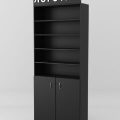 Стеллаж для чая и кофе №1 с фризом, Черный