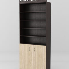 Стеллаж для чая и кофе №1 с фризом, Дуб Венге+Сонома