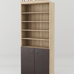 Стеллаж для чая и кофе №1 с фризом, Дуб Сонома + Дуб Венге