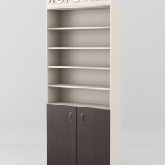 Стеллаж для чая и кофе №1 с фризом, Крем Вайс + Дуб Венге