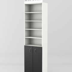 Стеллаж для чая и кофе №2 с фризом, Белый+Черный