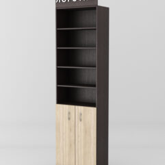 Стеллаж для чая и кофе №2 с фризом, Дуб Венге+Сонома