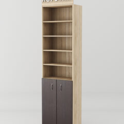 Стеллаж для чая и кофе №2 с фризом, Дуб Сонома + Дуб Венге