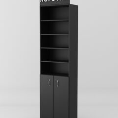 Стеллаж для чая и кофе №2 с фризом, Черный