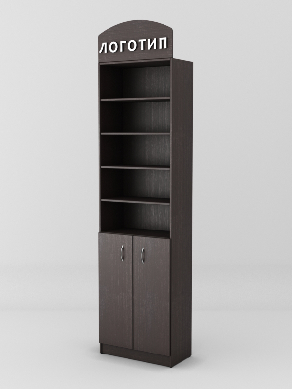 Стеллаж для чая и кофе №2 с фризом, Дуб Венге