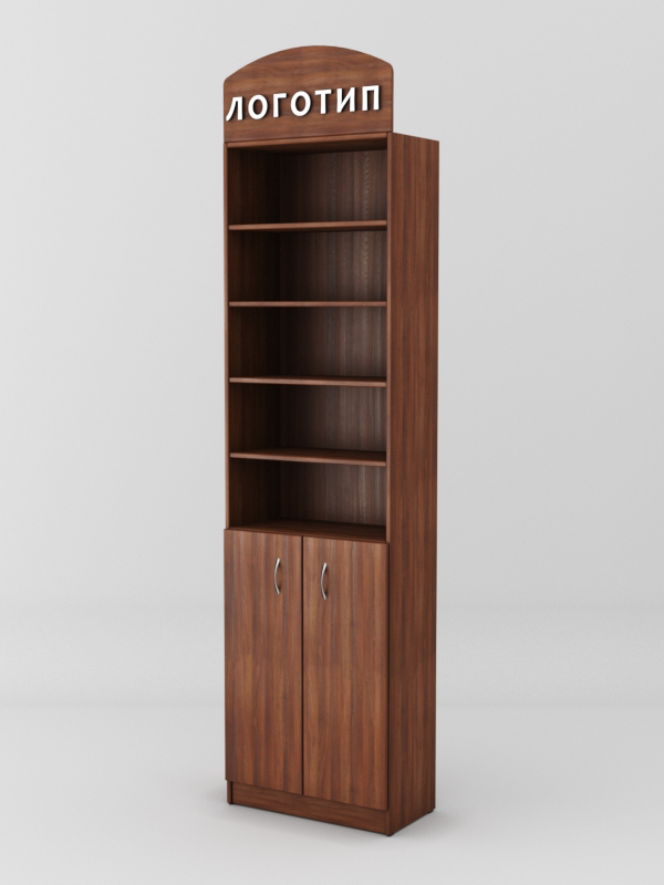 Стеллаж для чая и кофе №2 с фризом, Орех