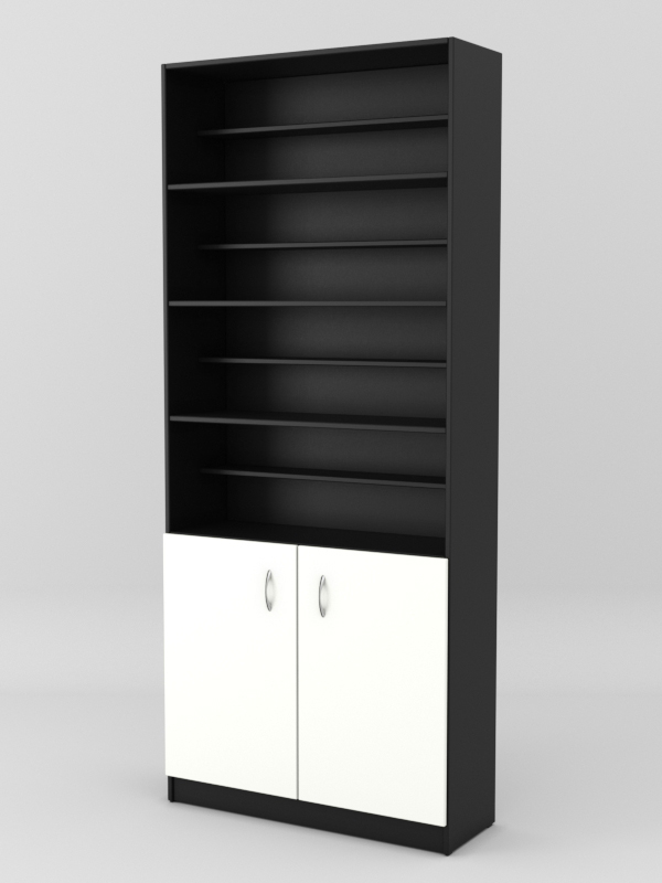 Стеллаж для чая и кофе №3, Черный+Белый